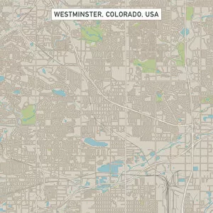 Green Scale Collection: Westminster Colorado US City Street Map