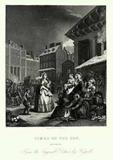 Paintings Poster Print Collection: William Hogarth Four Times of the Day - Morning