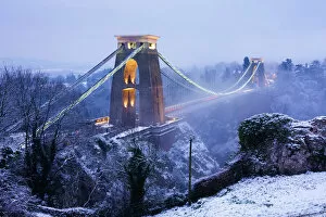 Clifton Photographic Print Collection: Wintry Clifton bridge