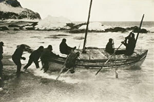 Related Images Pillow Collection: The James Caird setting out for South Georgia