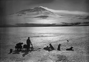 Antarctic Expedition Fine Art Print Collection: Smoke cloud from Mount Erebus. January 15th 1911