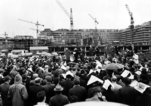 Speaker Collection: Police, armed with truncheons, clashed with strikers at the Barbican building site