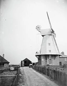 Nostalgia John Topham's Britain Fine Art Print Collection: The Willesborough windmill, Ashford, Kent. Kentish smock mill. 1935