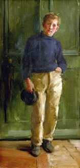 Figurative painting Pillow Collection: The Boy Jacka, Henry Scott Tuke (1858-1929)