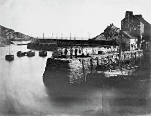 People Collection: Harbour walls, Polperro, Cornwall. Probably 1861