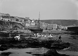 Children Poster Print Collection: Port Isaac harbour at low tide, Cornwall. Probably late 1906