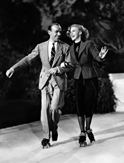 Filming Collection: Fred Astaire and Ginger Rogers shooting Shall We Dance