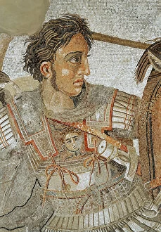 King Of Macedonia Collection: Alexander the Great (356-323 BC) from The Alexander Mosaic