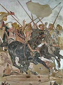 Ancient Persian empire mosaics Photo Mug Collection: The Alexander Mosaic, detail of the Persian army at the Battle of Issus, c. 80 BC (mosaic)