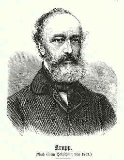 Industrialists Fine Art Print Collection: Alfred Krupp, 1812-1887 (engraving)