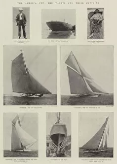 Ways Collection: The America Cup, the Yachts and their Captains (engraving)