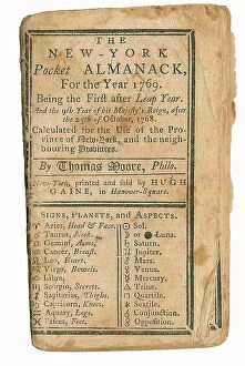 Cultural revolutions Canvas Print Collection: American Revolution, New York Pocket Almanac For 1769