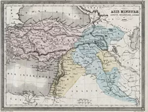 Maps Framed Print Collection: Asia Minor, Armenia, Mesopotamia, Assyria and Syria in Antiquite - Plate extracted
