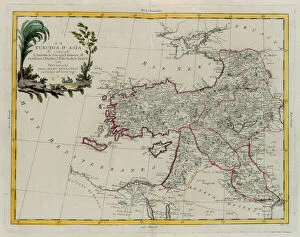 Maps Photo Mug Collection: Asian Turkey, including Antolia, Georgia, Armenia, Kurdestan, Diarbec, Irak-Arabi, Syria