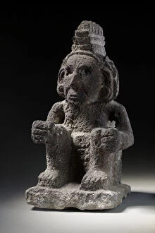 Aztec temples and carvings Framed Print Collection: An Aztec stone figure of a Macuilxochitl, c. 1200-1521 (stone)
