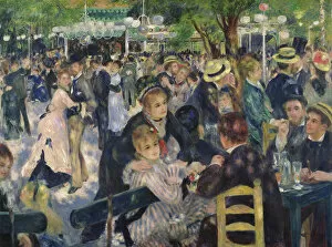 Impressionist art Glass Frame Collection: Ball at the Moulin de la Galette, 1876 (oil on canvas)