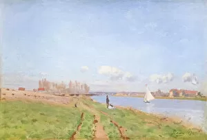 Alfred Sisley Photo Mug Collection: Banks of the Seine at Argenteuil, 1872 (oil on canvas)