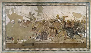 Ancient Persian empire mosaics Poster Print Collection: The Battle of Issos won by Alexander III the Great against Darios (Darius