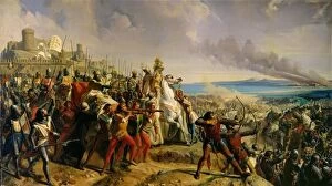 King Charles Metal Print Collection: The Battle of Montgisard, 25th November 1177, c. 1842 (oil on canvas)