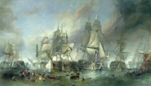 Seascapes Collection: The Battle of Trafalgar, 1805 (oil on canvas)