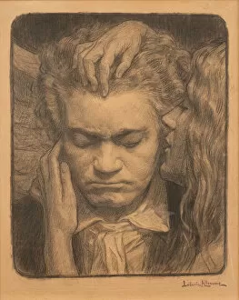 Related Images Premium Framed Print Collection: Beethoven Listening to a Muse, 1912 (charcoal on paper)