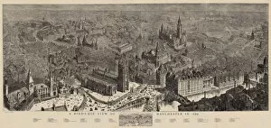 The Park Theatre Jigsaw Puzzle Collection: A Bird s-Eye View of Manchester in 1889 (engraving)