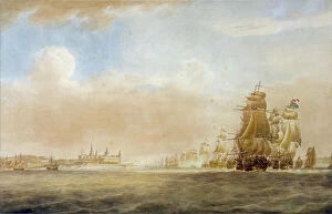 Greenwich Fine Art Print Collection: The British fleet off Kronborg Castle, Elsinore, 28 March 1801 [before the Battle of Copenhagen]