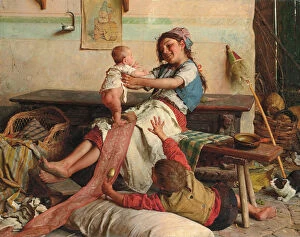 Bouncing Collection: Brotherly Affection; Affetto fraterno, c. 1900 (oil on canvas)