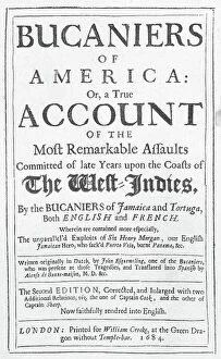 National Maritime Museum Poster Print Collection: The Bucaniers of America, 1684 (print)