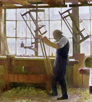 Genre Collection: A Carpenter's Workshop (oil on canvas)