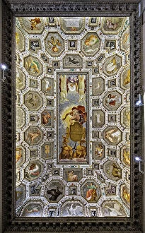 Sunrays Collection: Ceiling with allegorical subject, Hall of the Firmament, 1557-58 (fresco)
