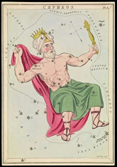Constellations Collection: Cepheus, c.1825 (card, paper, tissue )