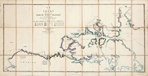 Greenwich Poster Print Collection: Chart showing the North West Passage discovered by Captain R. Le M. McClure, HMS Investigator