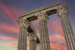 Columns Collection: Columns of the Temple of Diana, Evora, Portugal. 1st century