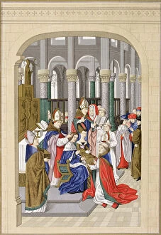 Marne Metal Print Collection: Coronation Of Charles V, King Of France, Called The Wise, May 1364. From Les Artes Au Moyen Age
