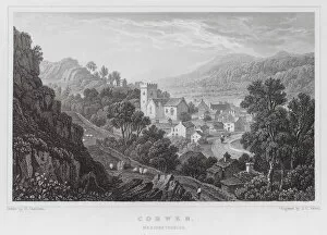 Merionethshire Mouse Mat Collection: Corwen, Merionethshire (engraving)