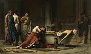 Paintings Framed Print Collection: The Death of Seneca, 1871 (oil on canvas)