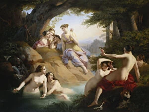 Huntress Collection: Diana and Nymphs Bathing, 1846 (oil on canvas)