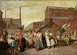 Tradesmen Collection: The Dinner Hour, Wigan, 1874 (oil on canvas)
