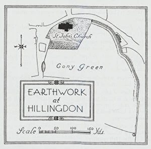 Hillingdon Premium Framed Print Collection: Earthwork at Hillingdon (litho)