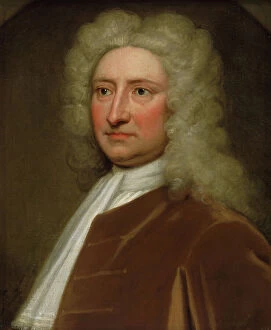 Greenwich Mouse Mat Collection: Edmond Halley, Astronomer Royal (1656-1746), c.1721 (oil painting)
