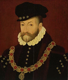 Royal Scots Greys Collection: Edward Fiennes de Clinton, 1st Earl of Lincoln (1512-1585), c.1575 (oil on panel)