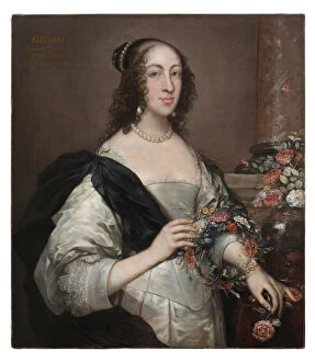 Aristocrats Collection: Elizabeth Wray, Baroness Norris, c. 1638, overpainted c. 1645 (oil on canvas)