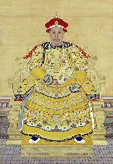 Chinese dynasties paintings Fine Art Print Collection: Emperor Qianlong in Old Age (1711-1799)