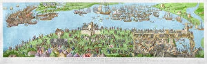 Related Images Premium Framed Print Collection: The Encampment of the English Forces near Portsmouth during the Battle of the Solent