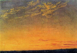 Horizontal Collection: Evening with Clouds by Caspar David Friedrich