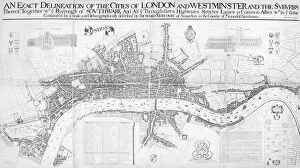 Peters Mouse Canvas Print Collection: An Exact Delineation of the cities of London and Westminster and the suburbs (engraving)