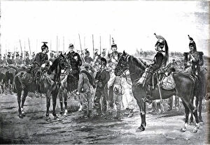 Military History Collection: French Cuirassiers with Bavarian prisoners