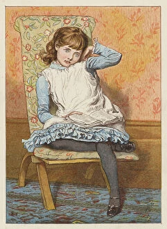 Onirism Collection: Girl, reading and daydreaming (colour litho)
