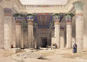 Ornamental Photo Mug Collection: Grand Portico of the Temple of Philae - Nubia, 1842-1849 (tinted lithograph)